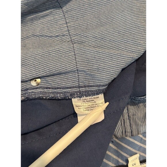 Peter Millar Mens Pants Blue Chino Straight Crown Performance Stretch Golf 33x27 - Picture 10 of 11